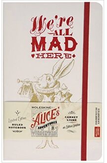 Moleskine notitieboekje Alice in Wonderland large wit gelinieerd