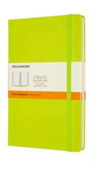 Moleskine notitieboekje classic large lemon groen gelinieerd