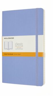 Moleskine notitieboekje classic soft cover large hydrangea blauw gelinieerd