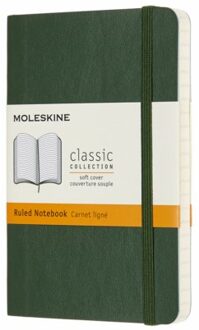 Moleskine notitieboekje classic soft cover myrtle groen gelinieerd