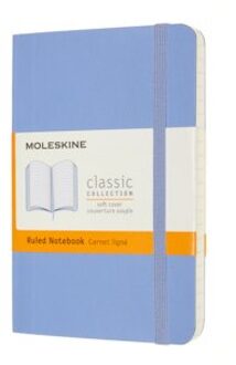 Moleskine notitieboekje classic soft cover pocket hydrangea blauw gelinieerd