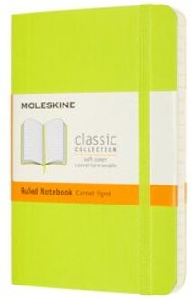 Moleskine notitieboekje classic soft cover pocket lemon groen gelinieerd