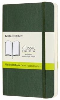 Moleskine notitieboekje classic soft cover pocket myrtle groen blanco