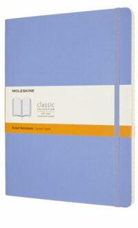Moleskine notitieboekje classic soft cover xl hydrangea blue gelinieerd