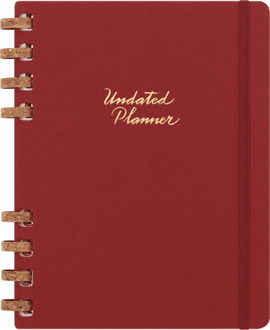 Moleskine undated spiral planner xl crush cherry