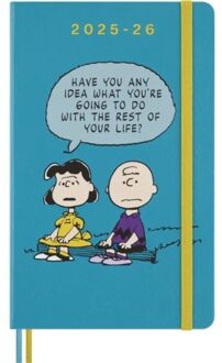 Moleskine x peanuts limited edition agenda 2025-2026, 1 week per pagina met notitieblad , a5,