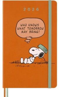 Moleskine x peanuts limited edition agenda 2026, 1 week per pagina met notitieblad, a5, hardcover,