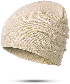 MOLIXINYU Collectie Leuke Kid Skullies Mutsen Caps Kinderen Haak Winter Warm Knit Hoeden Baby Jongen Meisjes Baby Hoed beige