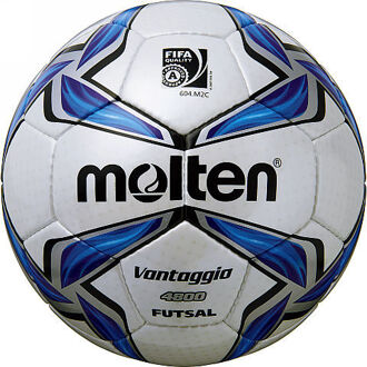 Molten Ballon de Football pour Foot en Salle BlancBleuArgent 4f9V4800