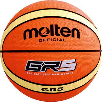 Molten kinderbasketbal maat 5, model BGR5 - oranje/creme/zwart
