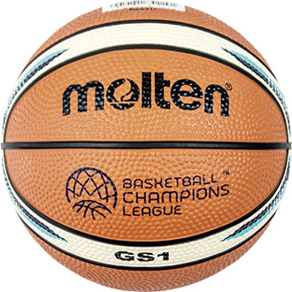 Molten mini basketbal BGS1-OI Bruin-oranje / ivoor - 175g, Ø 137 mm