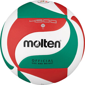 Molten volleybal 5m4500 wit/rood/groen maat 5