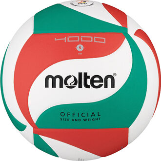 Molten Volleybal V5m4000 Groen/wit/rood Maat 5