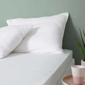 Molton Kussensloop - Stretch - 2-PACK - Fresh And Co - 60x70 Cm - Polyester-Katoen - Dekbed-Discounter.nl - 60 x 70