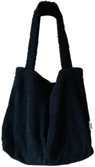 Mom Bag Teddy black Damestas Zwart - H 48 x B 57 x D 5