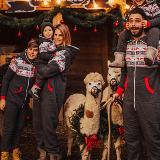 Mom Dad Kid Christmas 2020 Pajamas Red Blue Hooded Long Sleeve Family Matching Christmas Pajamas Bodysuits Pyjamas Overalls