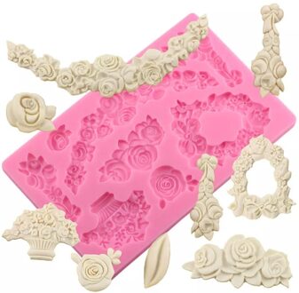 Mom & Erwt GX244 Bloem Deco Shaped Silicone Mold Cake Decoratie Fondant Cake 3D Mold Food Grade