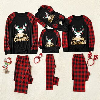 Mom Herten Tops Blouse Broek Familie Pyjama Nachtkleding Kerst Outfits Set Kerst ouder-kind Familie Slijtage Father L