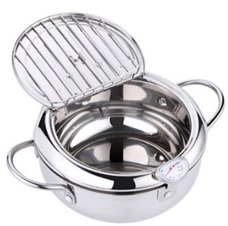 Mom 'S Hand Keuken Frituren Pot Thermometer Tempura Friteuse Pan Temperatuurregeling Gebakken Kip Pot Koken Gereedschap
