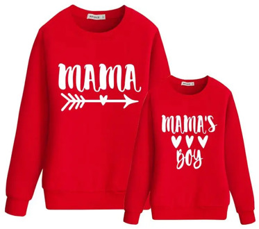 Mommy And Me Clothes Mother and Son Matching Outfits Mama's Boy T Shirt Woman Kids Baby Boys Winter Sweater Family TShirt Tops