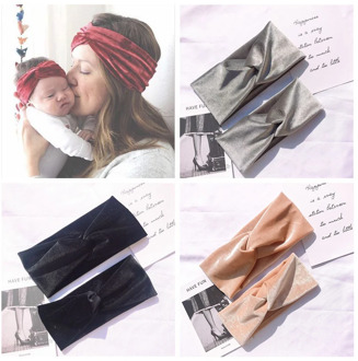 Mommy Baby Headband Set Girl Velvet Headbands Mother Daughter Head Wrap Family Hair Band Twisted Hair Accessories Bandage Trend