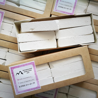Moms natural chalk "USSR", Natural, white, pieces of the chalk for food, chalk food. Sealed package 440g.