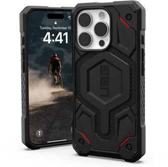 Monarch Pro Backcover voor de Apple iPhone 16 Pro - Kevlar Black Zwart