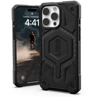 Monarch Pro Backcover voor de Apple iPhone 16 Pro Max - Carbon Fiber Zwart