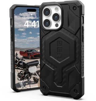 Monarch Pro Backcover voor de iPhone 15 Pro Max - Carbon Fiber Zwart