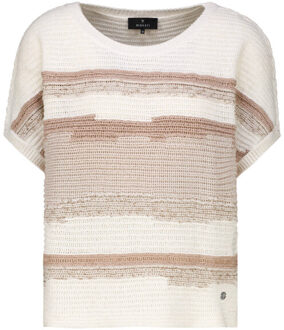 Monari Pullover korte mouw 410442 Ecru - 42