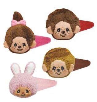 Monchhichi BIG Plush Hair Clip C) Rabbit - H85×W85×D45mm