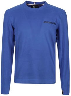 Moncler Bluette Sweatshirt - Stijlvol en Comfortabel Moncler , Blue , Heren