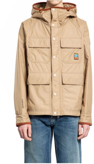 Moncler Field Jacket met Polartec Padding Moncler , Beige , Heren - L,M