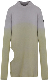 Moncler Grijze Acid Degrad Sweatshirt Moncler , Multicolor , Dames - S,Xs