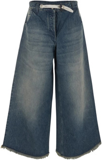Moncler Jeans met Franjes Moncler , Blue , Dames - L,M,S