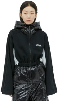 Moncler Katoenen Fleece Zip-Up Sweatshirt Moncler , Black , Dames