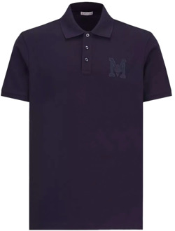 Moncler Klassieke Polo Shirt Moncler , Blue , Heren - 2Xl,L,M
