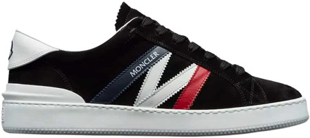 Moncler Leren Sneakers Stijl I1 09A Moncler , Black , Heren - 41 Eu,41 1/2 Eu,40 1/2 Eu,42 Eu,43 1/2 EU