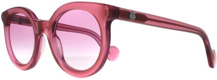 Moncler ML0015 75Z glanzend transparant fuxia roze gradiënt zonnebril - One Size