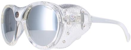 Moncler ML0046 26C kristal zilver grijs zilver spiegel zonnebril - One Size