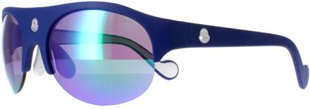 Moncler ML0050 92X blauw groene spiegel zonnebril