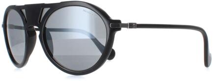 Moncler ML0053 01B zwart grijze spiegel zonnebril