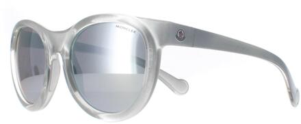 Moncler ML0087 20D grijze transparante spiegelzonnebril - maat Grijs