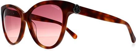 Moncler ML0283 52T havana bordeaux gradiënt zonnebril Bruin - One Size