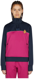 Moncler Non-Binary Colourblock Sweatshirt Moncler , Pink , Dames