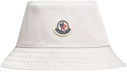 Moncler Omkeerbare Bucket Hat in Wit Moncler , White , Dames - L,M