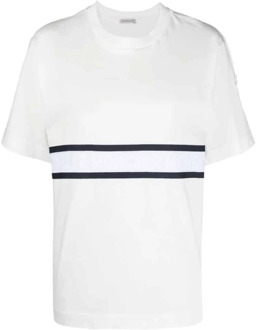 Moncler Oversize T-shirt voor vrouwen Moncler , White , Dames - XS