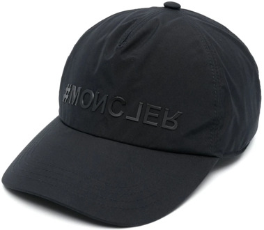 Moncler Pet met reliëf logo Moncler , Black , Heren - ONE Size