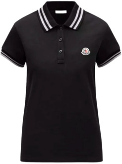 Moncler Polo Shirts Moncler , Black , Dames - Xl,L