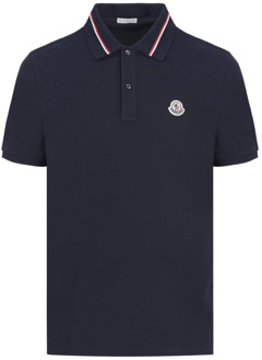 Moncler Polo Shirts Moncler , Blue , Heren - 2XL